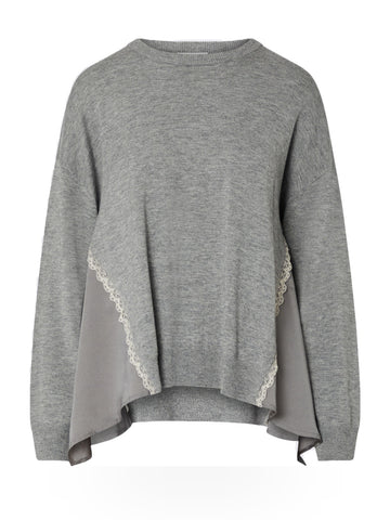 Liu-Jo White Maglia M/l Spicchi Lateral - Maglieria Donna - Grigio