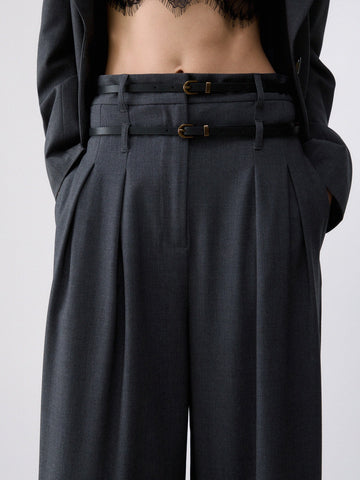 Liu-Jo White Pant. Flare Flanella - Pantaloni Donna - Grigio