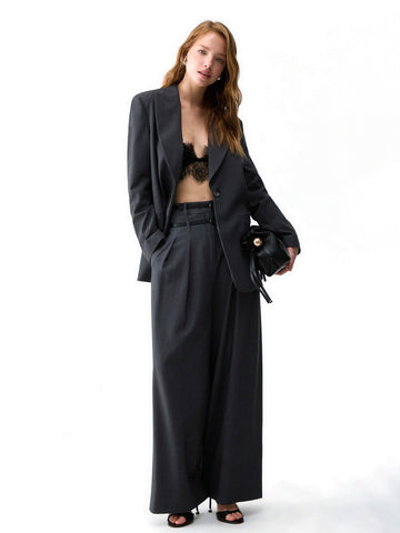 Liu-Jo White Pant. Flare Flanella - Pantaloni Donna - Grigio