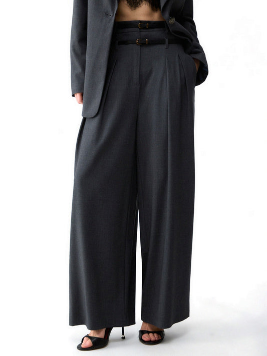 Liu-Jo White Pant. Flare Flanella - Pantaloni Donna - Grigio