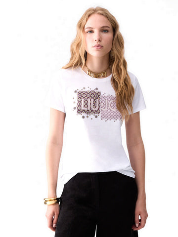 Liu-Jo White Ecs T-shirt Skinny Fit M/c - T-Shirt Donna - Bianco