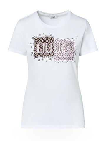 Liu-Jo White Ecs T-shirt Skinny Fit M/c - T-Shirt Donna - Bianco