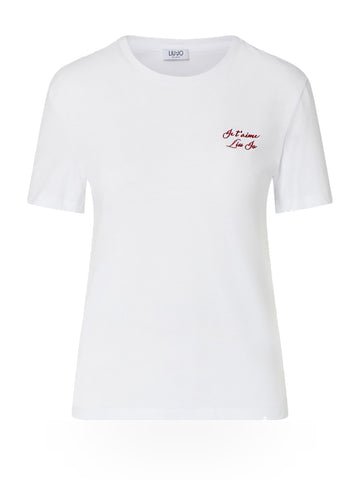 Liu-Jo White T-shirt Slim Fit M/c - T-Shirt Donna - Bianco