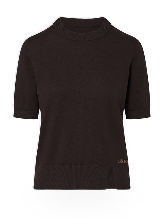 Liu-Jo White Maglia Chiusa M/c Basic - Maglieria Donna - Marrone