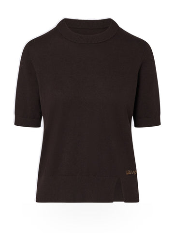 Liu-Jo White Maglia Chiusa M/c Basic - Maglieria Donna - Marrone