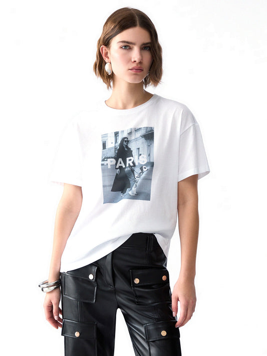 Liu-Jo White Ecs T-shirt Boxy Fit M/c - T-Shirt Donna - Bco Liujo Paris