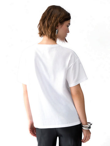 Liu-Jo White Ecs T-shirt Boxy Fit M/c - T-Shirt Donna - Bco Liujo Paris