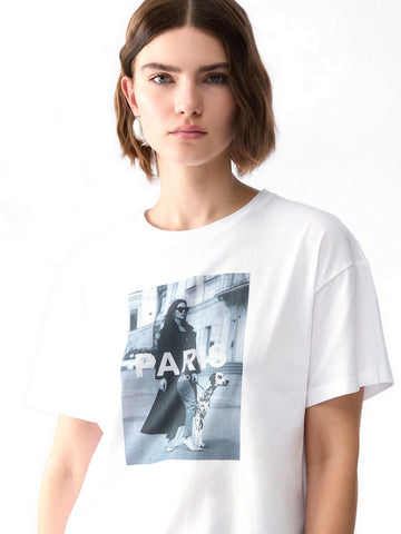 Liu-Jo White Ecs T-shirt Boxy Fit M/c - T-Shirt Donna - Bco Liujo Paris