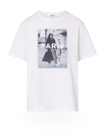 Liu-Jo White Ecs T-shirt Boxy Fit M/c - T-Shirt Donna - Bco Liujo Paris