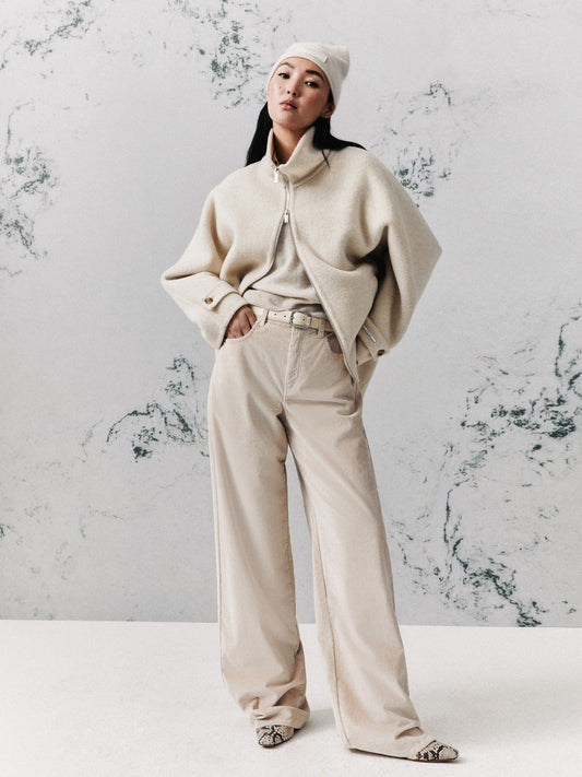 Marella Pantalone Lungo - Pantaloni Donna - Tortora