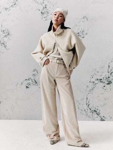 Marella Pantalone Lungo - Pantaloni Donna - Tortora