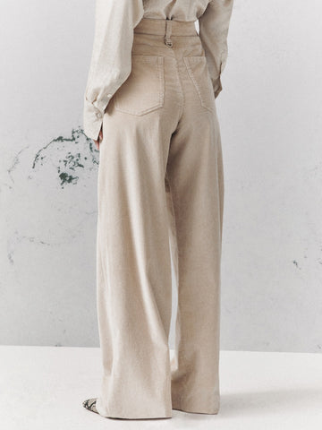 Marella Pantalone Lungo - Pantaloni Donna - Tortora