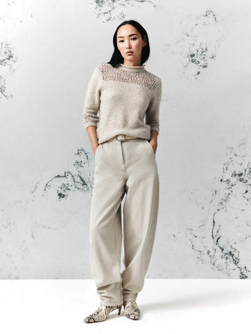 Marella Pantalone Lungo - Pantaloni Donna - Tortora