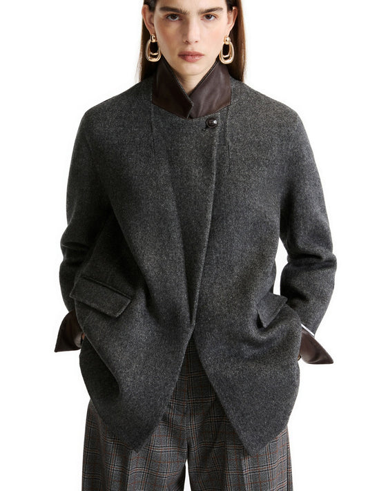 Marella Giaccone - Capospalla Donna - Grigio Scuro Melange