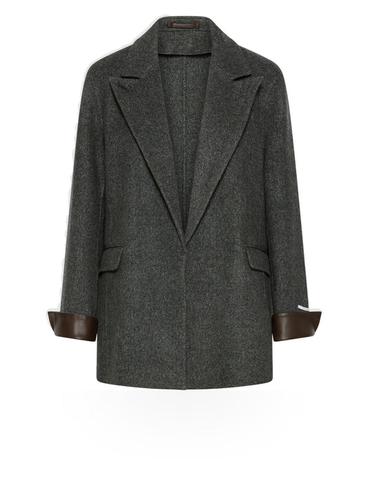 Marella Giaccone - Capospalla Donna - Grigio Scuro Melange
