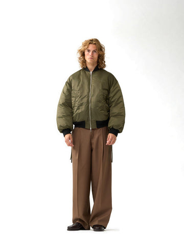 New Amsterdam Surf Association Reversible Bomber Jacket - Capospalla Uomo - Army Green/Orange