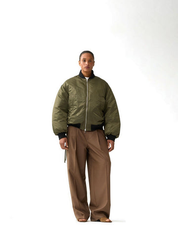 New Amsterdam Surf Association Reversible Bomber Jacket - Capospalla Uomo - Army Green/Orange