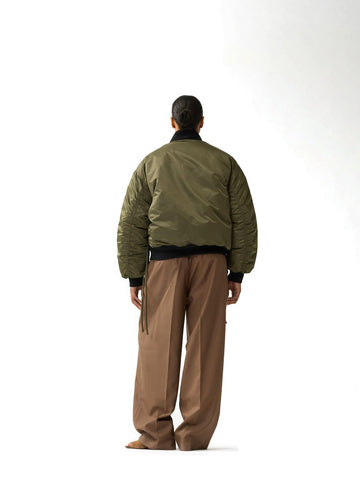 New Amsterdam Surf Association Reversible Bomber Jacket - Capospalla Uomo - Army Green/Orange