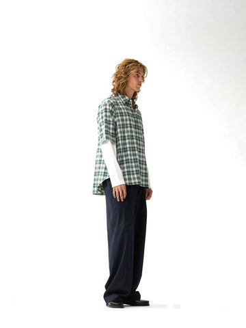 New Amsterdam Surf Association Double Layer Shirt - Camicie Uomo - Green/White Check