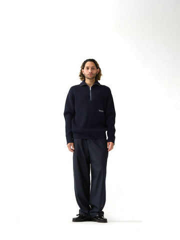 New Amsterdam Surf Association Knitted Half Zip - Maglieria Uomo - Night