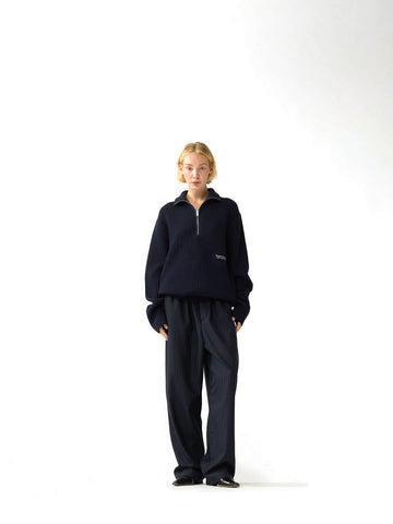 New Amsterdam Surf Association Knitted Half Zip - Maglieria Uomo - Night