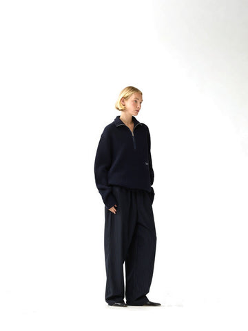 New Amsterdam Surf Association Knitted Half Zip - Maglieria Uomo - Night