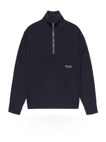 New Amsterdam Surf Association Knitted Half Zip - Maglieria Uomo - Night