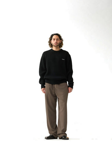 New Amsterdam Surf Association Knitted Crewneck - Maglieria Uomo - Nero