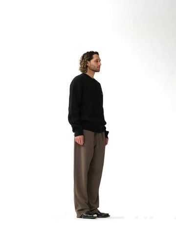 New Amsterdam Surf Association Knitted Crewneck - Maglieria Uomo - Nero