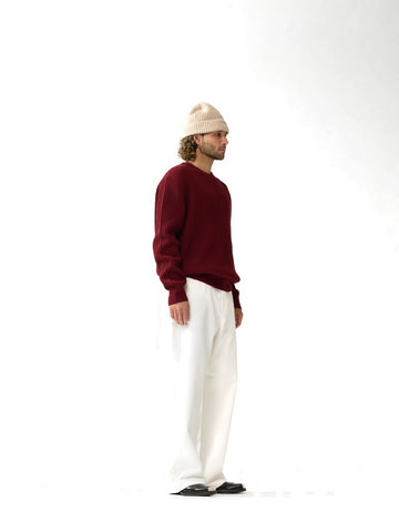 New Amsterdam Surf Association Knitted Crewneck - Maglieria Uomo - Burgundy