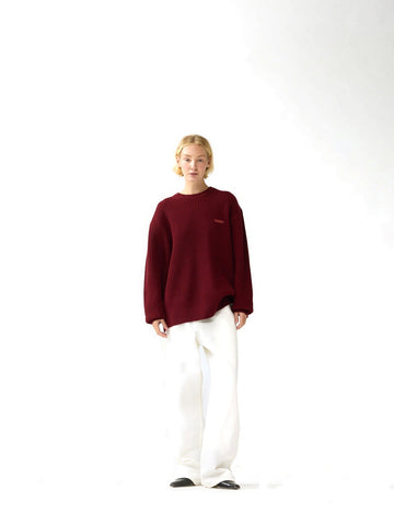 New Amsterdam Surf Association Knitted Crewneck - Maglieria Uomo - Burgundy