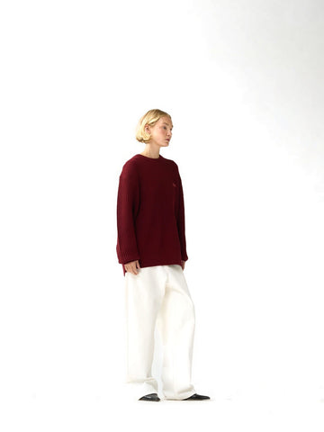 New Amsterdam Surf Association Knitted Crewneck - Maglieria Uomo - Burgundy
