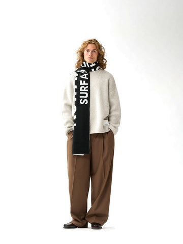 New Amsterdam Surf Association Knitted Stamp Crewneck - Maglieria Uomo - Grey Melange