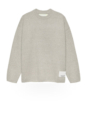 New Amsterdam Surf Association Knitted Stamp Crewneck - Maglieria Uomo - Grey Melange