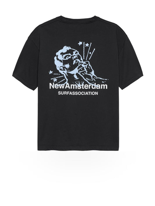 New Amsterdam Surf Association Knocked Tee - T-Shirt Uomo - Nero