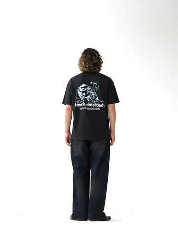 New Amsterdam Surf Association Knocked Tee - T-Shirt Uomo - Nero