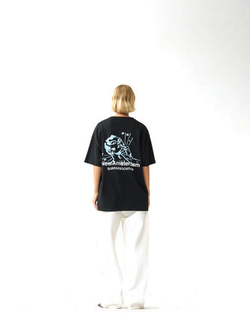 New Amsterdam Surf Association Knocked Tee - T-Shirt Uomo - Nero