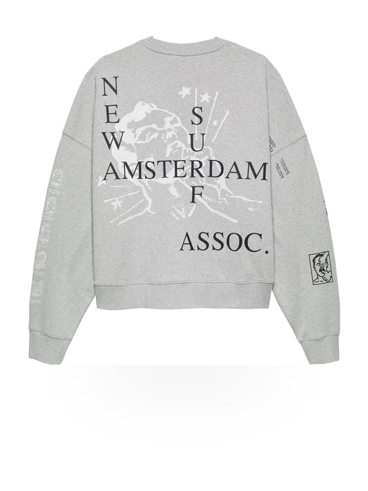 New Amsterdam Surf Association Knocked Crewneck - Felpe Uomo - Grigio