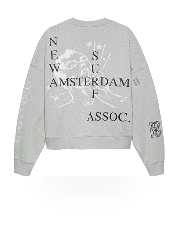 New Amsterdam Surf Association Knocked Crewneck - Felpe Uomo - Grigio