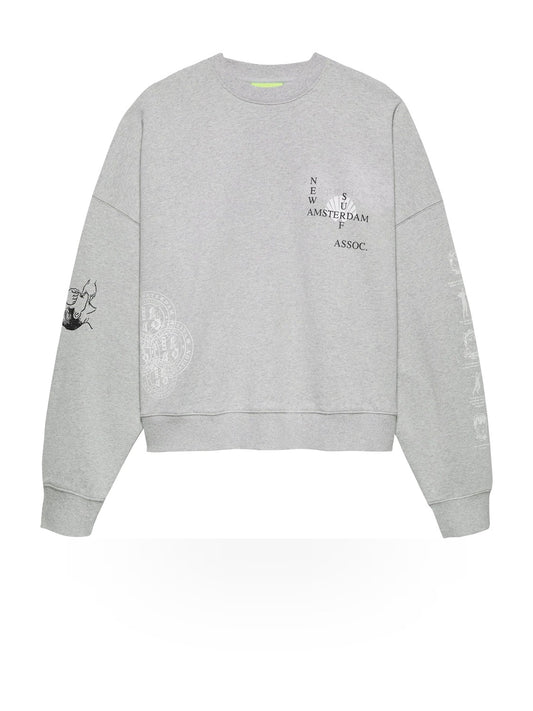 New Amsterdam Surf Association Knocked Crewneck - Felpe Uomo - Grigio
