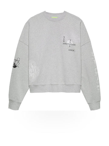 New Amsterdam Surf Association Knocked Crewneck - Felpe Uomo - Grigio