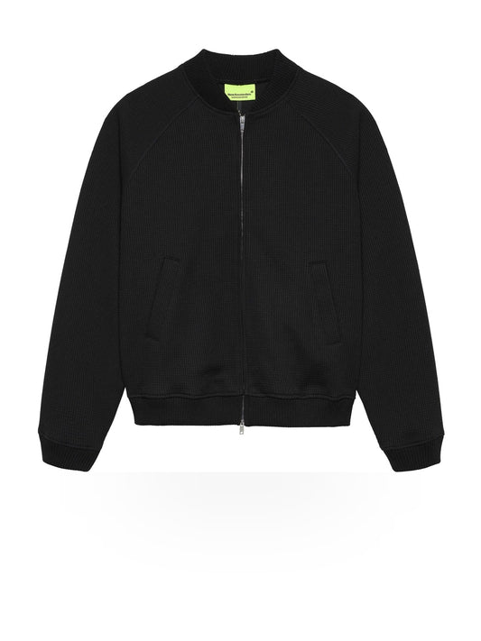 New Amsterdam Surf Association Waffle Zip Up - Felpe Uomo - Nero