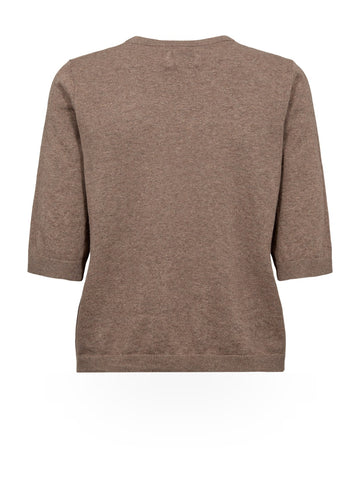 Numph Nucally Ss Pullover - Maglieria Donna - Deep Taupe