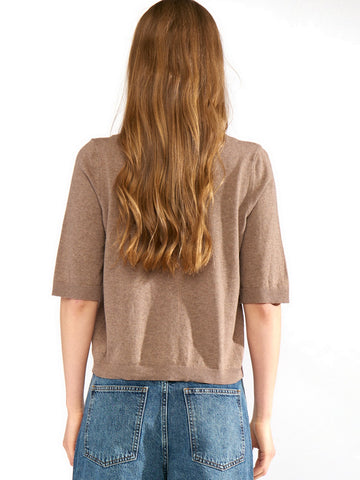 Numph Nucally Ss Pullover - Maglieria Donna - Deep Taupe
