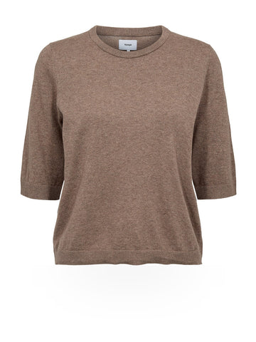 Numph Nucally Ss Pullover - Maglieria Donna - Deep Taupe