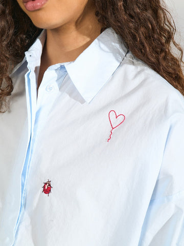 Numph Nutenja Shirt - Camicie Donna - Floaty Blue