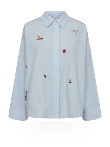 Numph Nutenja Shirt - Camicie Donna - Floaty Blue