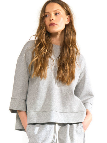 Numph Nunathalie Sweat - Felpe Donna - Grigio Melange