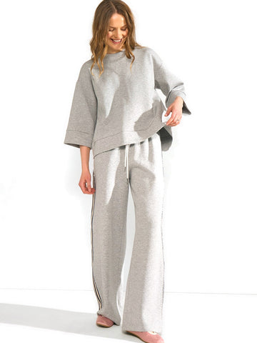 Numph Nunathalie Pants - Pantaloni Donna - Medium Grey Mel