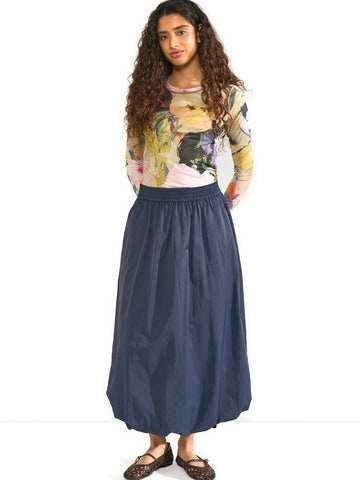 Numph Nualmia Ls Mesh Top - T-Shirt Donna - Forest Green